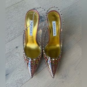 Aquazzura Crystal Embellished Sandals